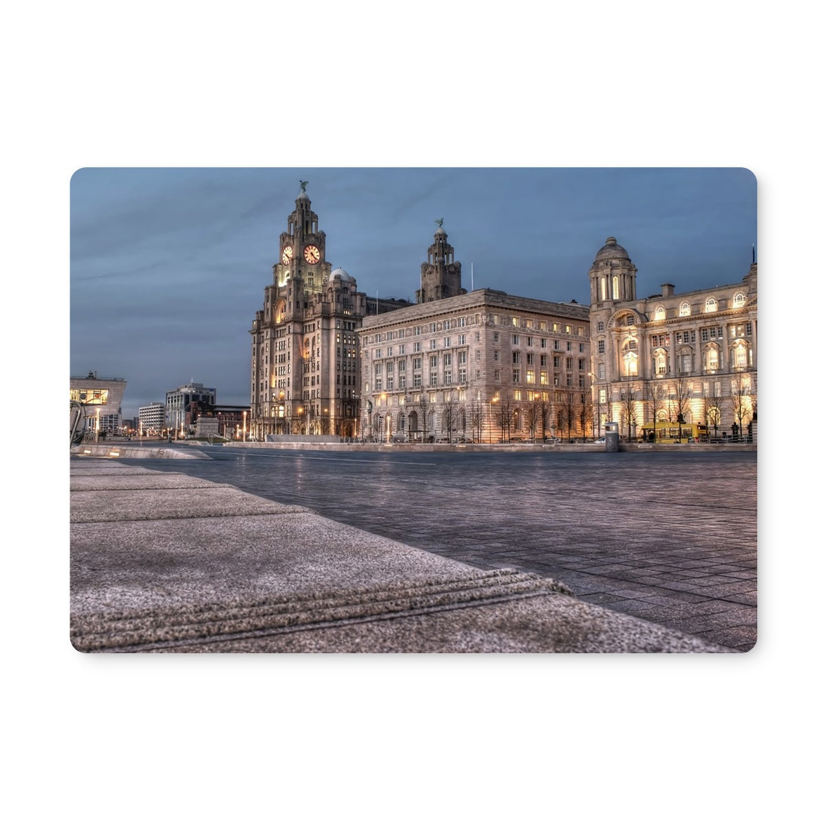 The Liver Buildings: A Liverpool Icon at Twilight Placemat