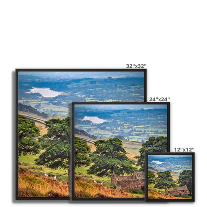 Overlooking Tittesworth Reservoir Framed Canvas