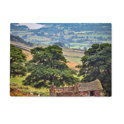 Overlooking Tittesworth Reservoir Glass Chopping Board