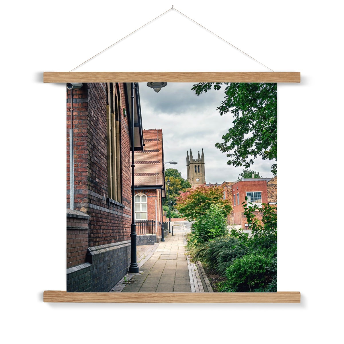 St James' Church from Webberley Lane, Longton Fine Art Print with Hanger