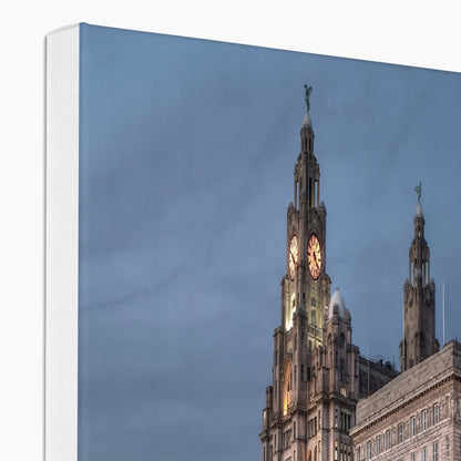 The Liver Buildings: A Liverpool Icon at Twilight Eco Canvas