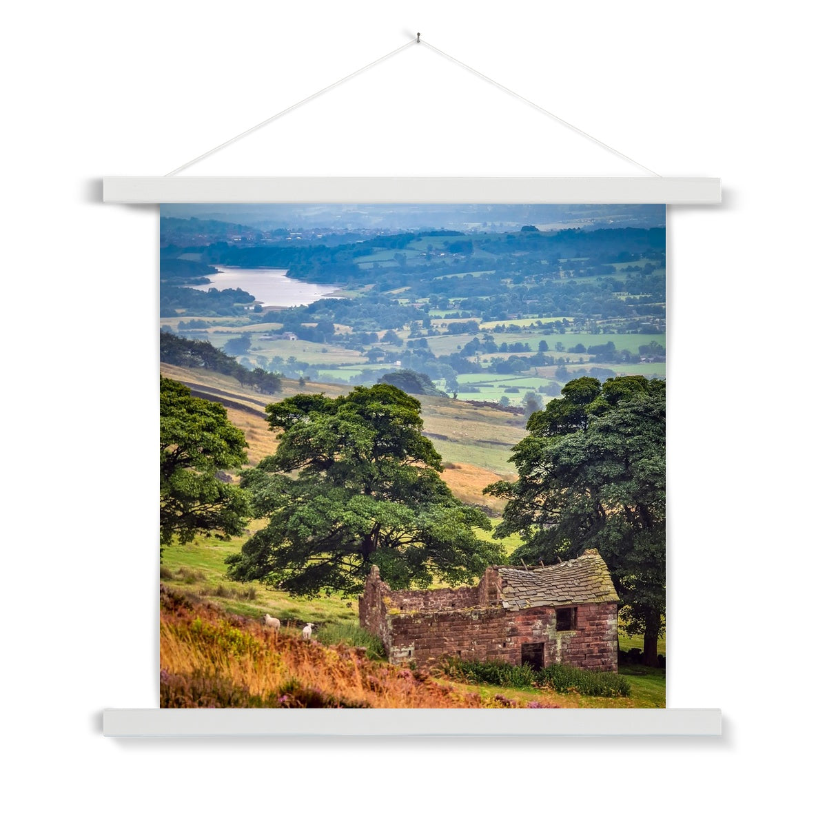 Overlooking Tittesworth Reservoir Fine Art Print with Hanger