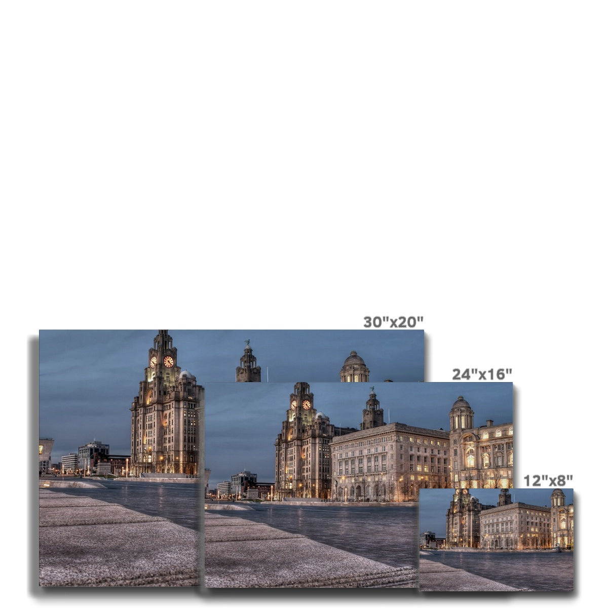 The Liver Buildings: A Liverpool Icon at Twilight Eco Canvas