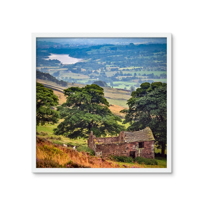 Overlooking Tittesworth Reservoir Framed Photo Tile