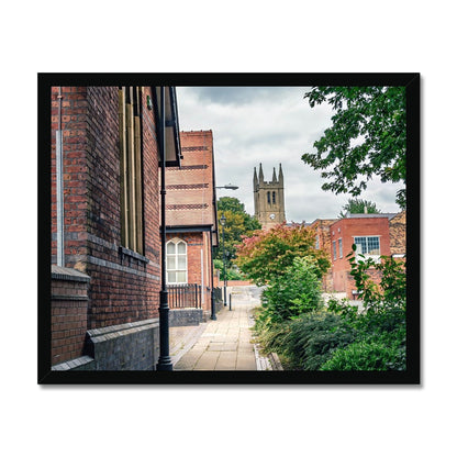 St James' Church from Webberley Lane, Longton Budget Framed Poster