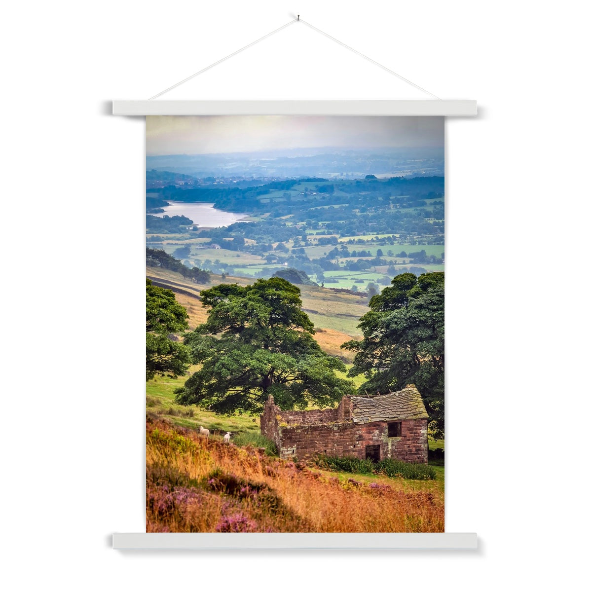 Overlooking Tittesworth Reservoir Fine Art Print with Hanger