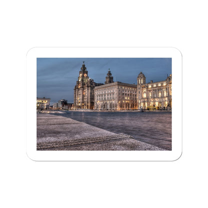 The Liver Buildings: A Liverpool Icon at Twilight Sticker
