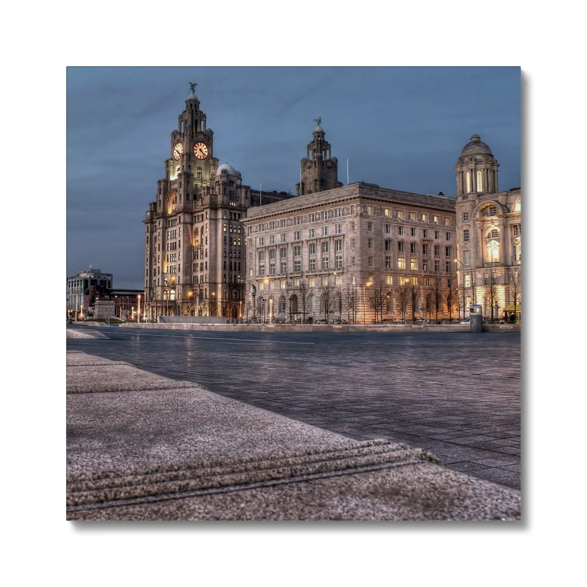 The Liver Buildings: A Liverpool Icon at Twilight Canvas