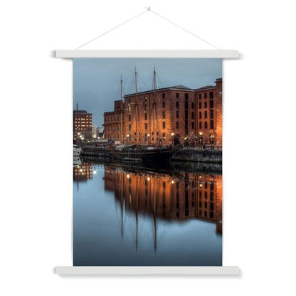 Dusk at Merseyside Maritime Museum Fine Art Print with Hanger