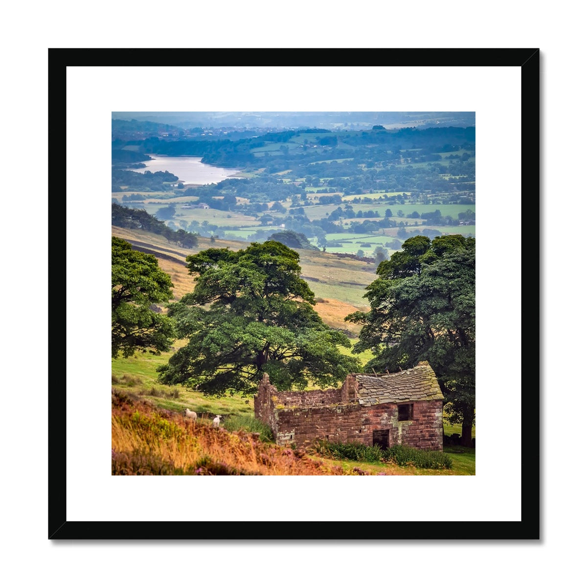 Overlooking Tittesworth Reservoir Framed & Mounted Print