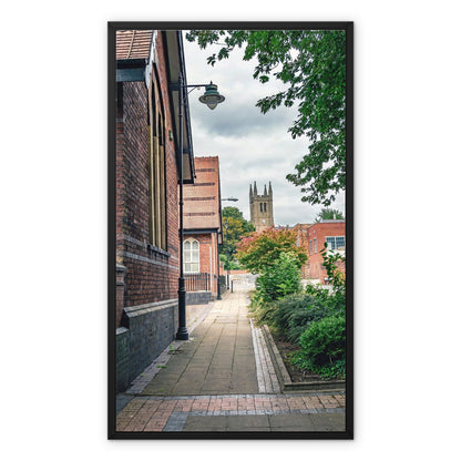 St James' Church from Webberley Lane, Longton Framed Canvas