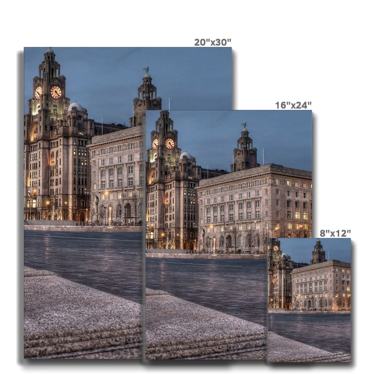 The Liver Buildings: A Liverpool Icon at Twilight Eco Canvas