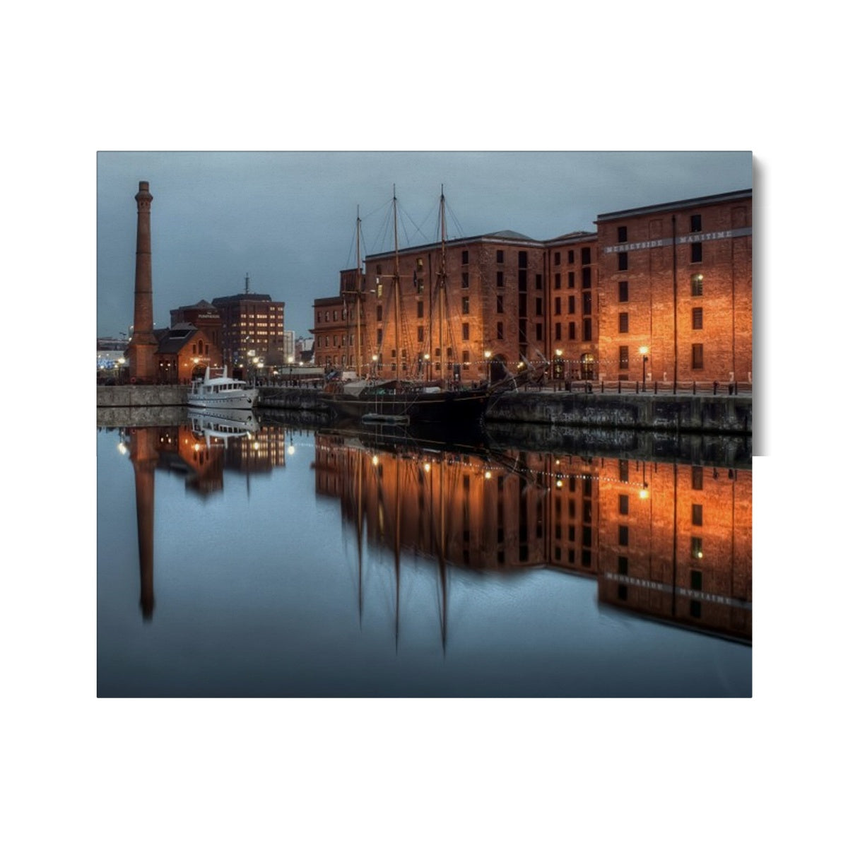 Dusk at Merseyside Maritime Museum Canvas