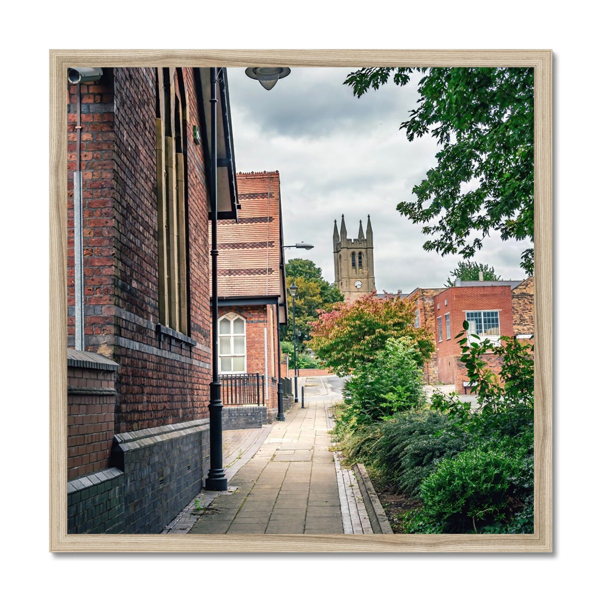 St James' Church from Webberley Lane, Longton Budget Framed Poster