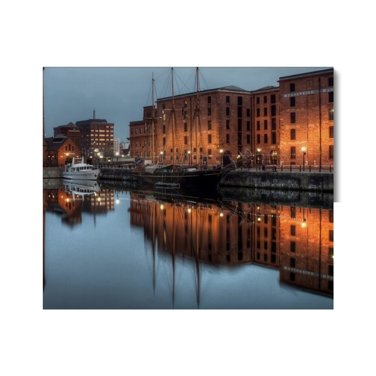 Dusk at Merseyside Maritime Museum Canvas