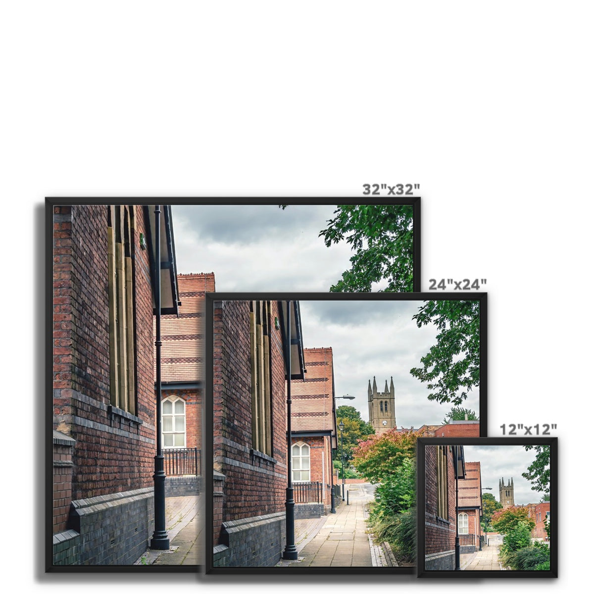 St James' Church from Webberley Lane, Longton Framed Canvas