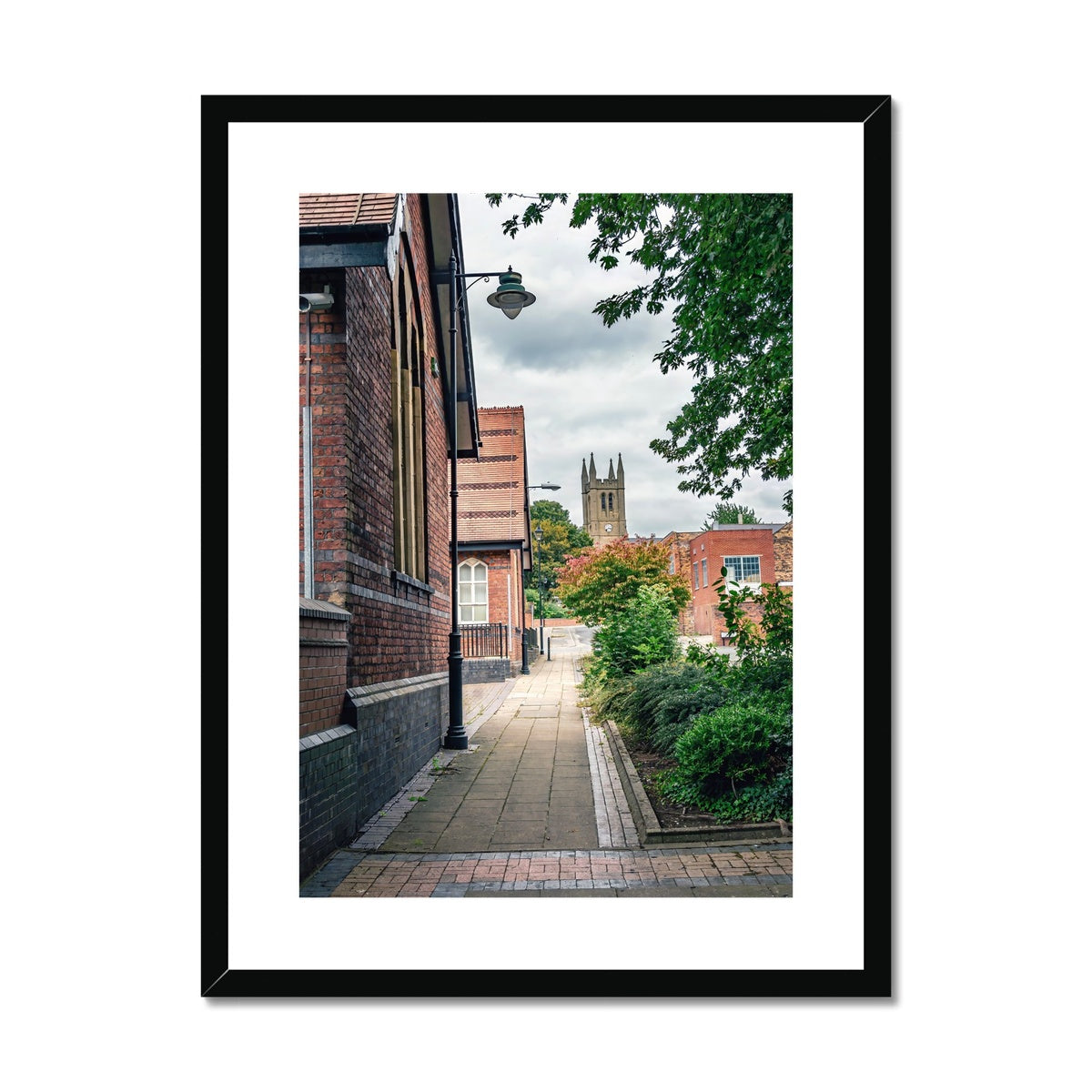 St James' Church from Webberley Lane, Longton Framed & Mounted Print