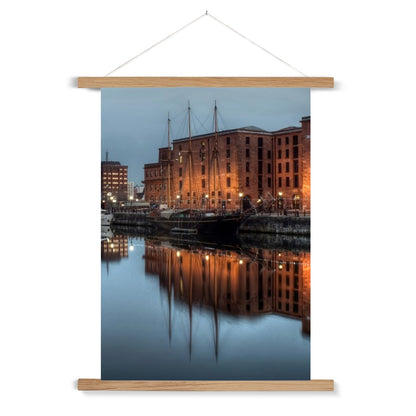 Dusk at Merseyside Maritime Museum Fine Art Print with Hanger