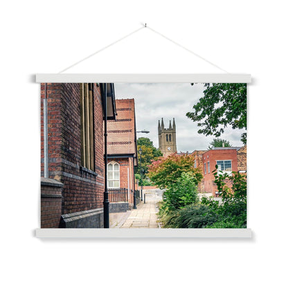 St James' Church from Webberley Lane, Longton Fine Art Print with Hanger