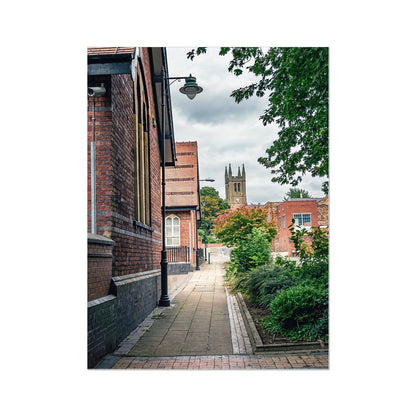 St James' Church from Webberley Lane, Longton Wall Art Poster