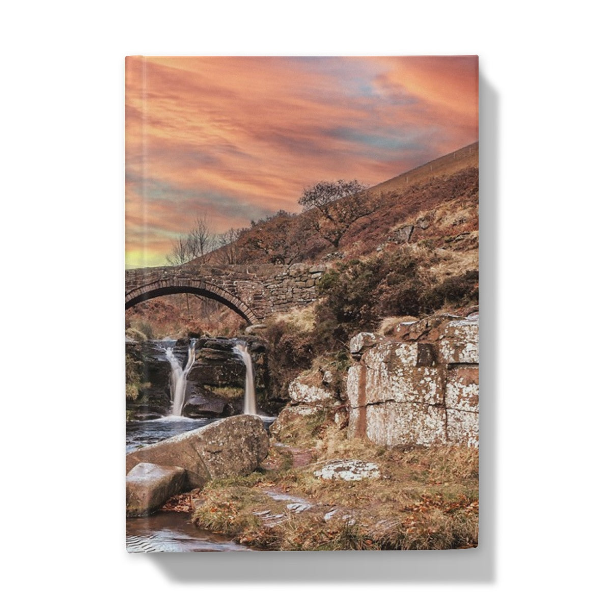 Three Shires Head Waterfall & Packhorse Bridge Hardback Journal