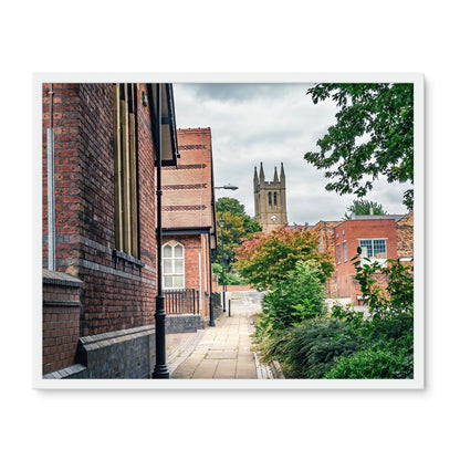 St James' Church from Webberley Lane, Longton Framed Photo Tile