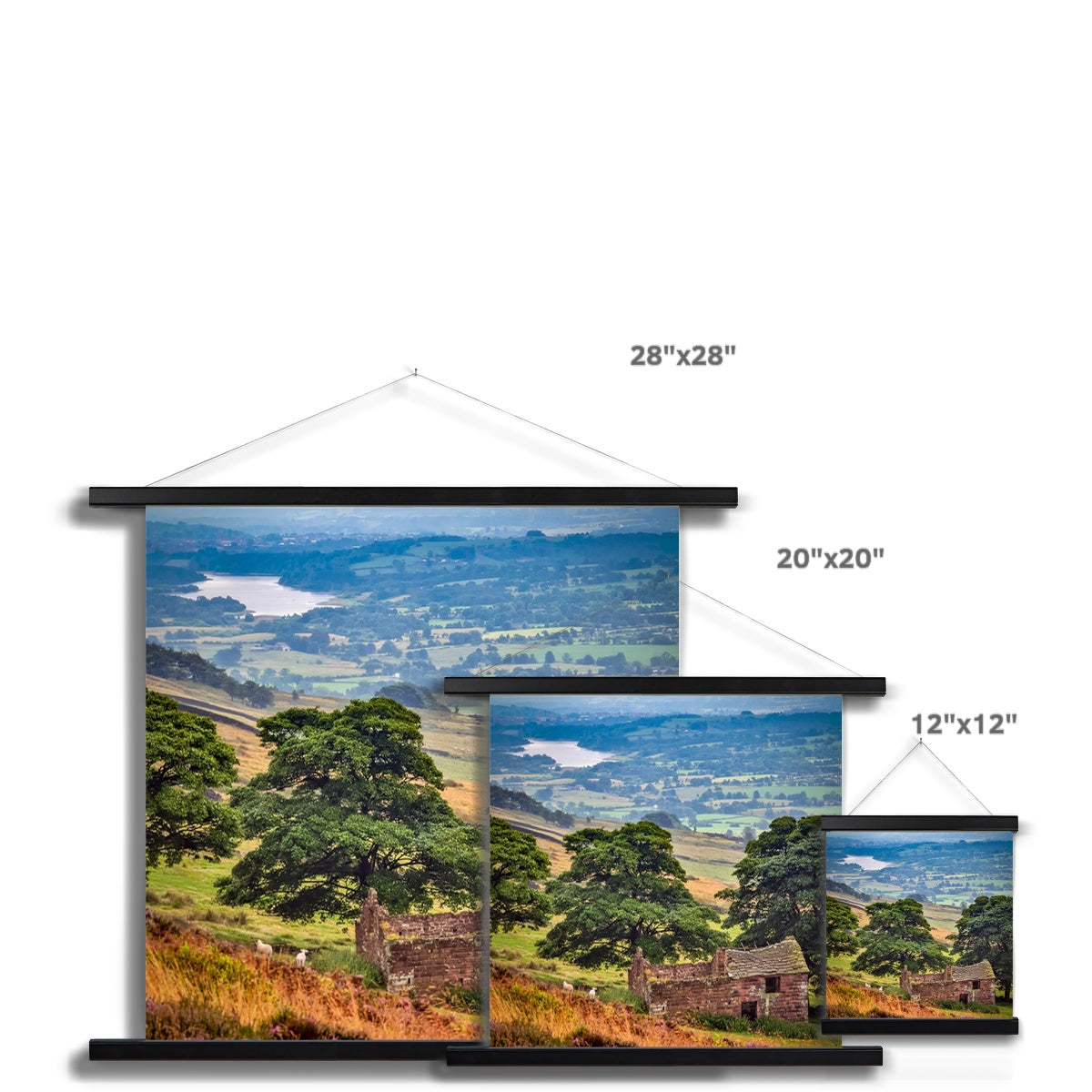 Overlooking Tittesworth Reservoir Fine Art Print with Hanger