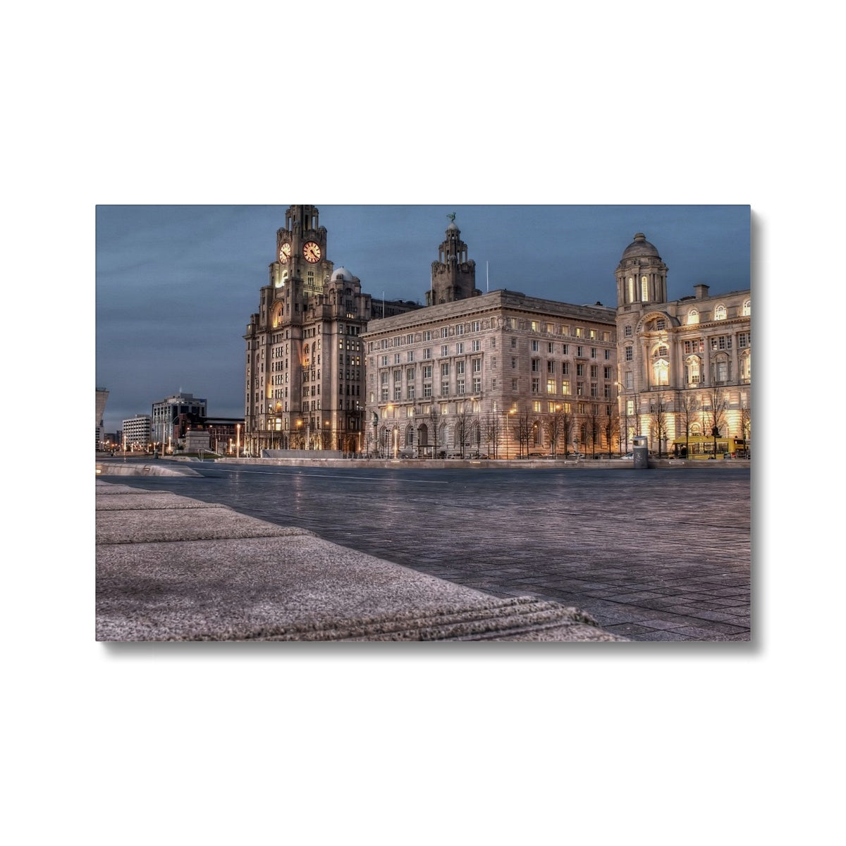 The Liver Buildings: A Liverpool Icon at Twilight Eco Canvas