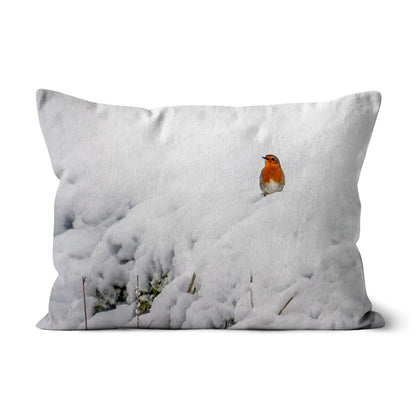 Robin in Winter Cushion