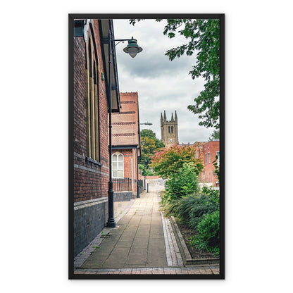 St James' Church from Webberley Lane, Longton Framed Canvas