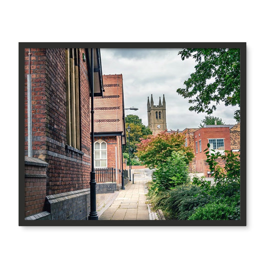 St James' Church from Webberley Lane, Longton Framed Photo Tile