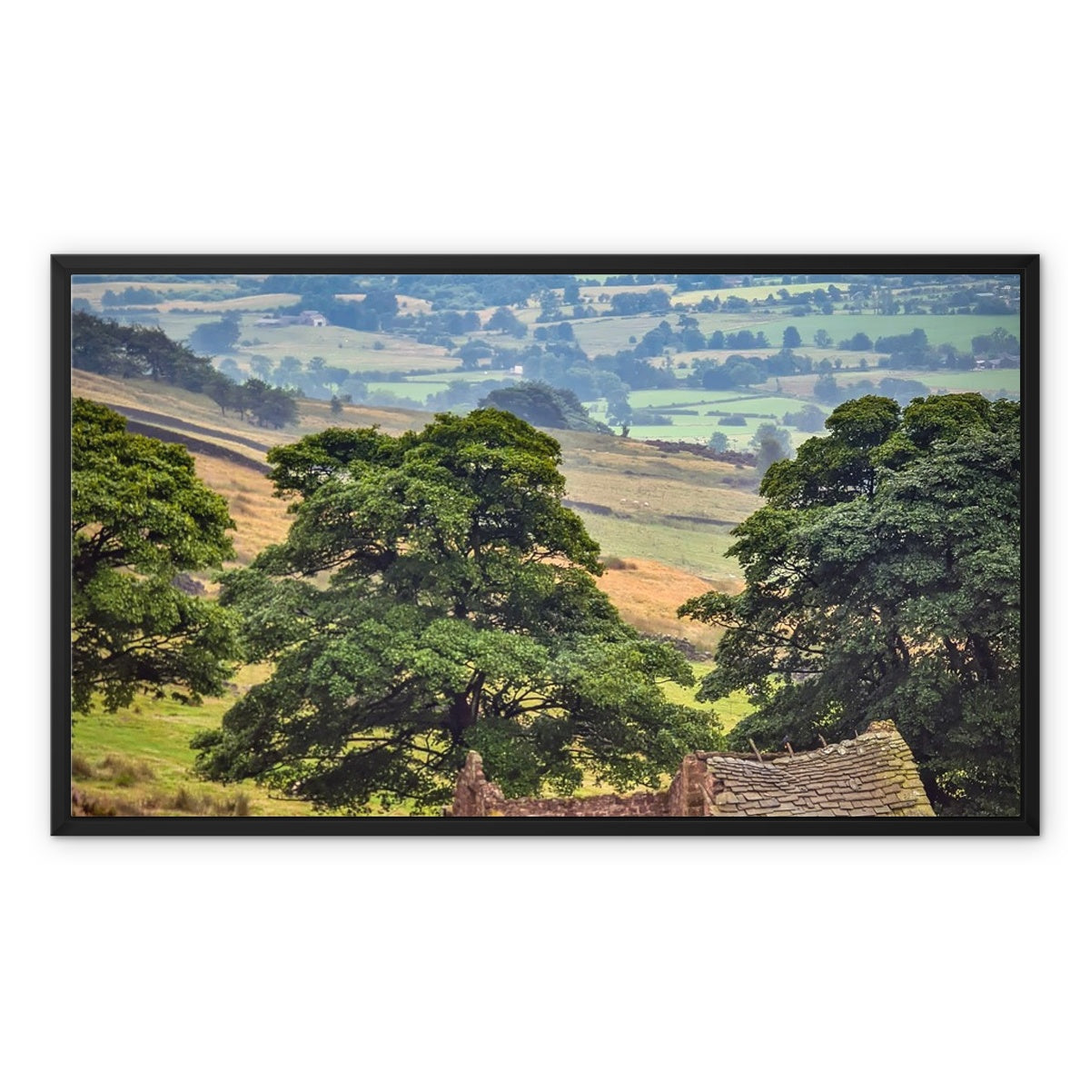 Overlooking Tittesworth Reservoir Framed Canvas