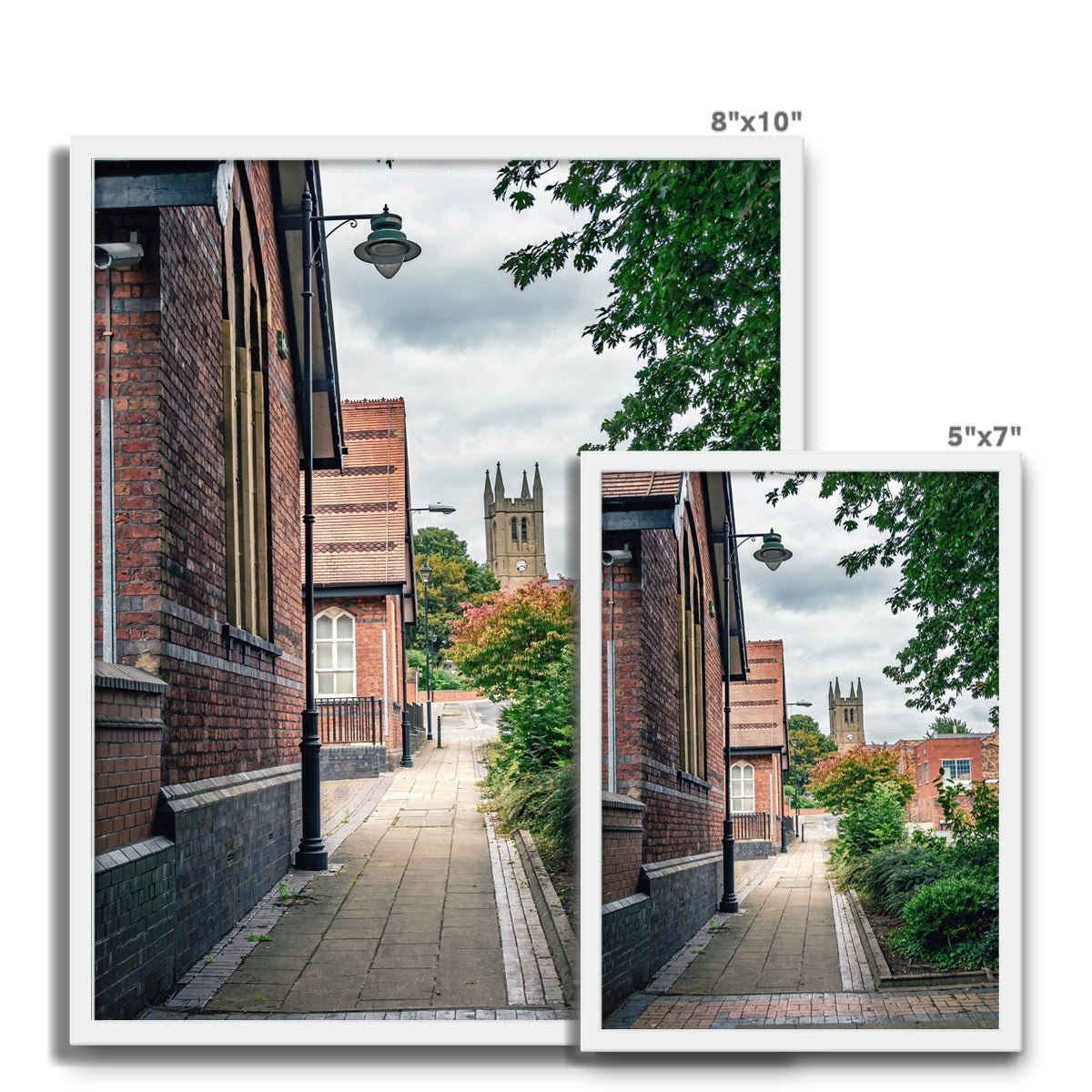 St James' Church from Webberley Lane, Longton Framed Photo Tile