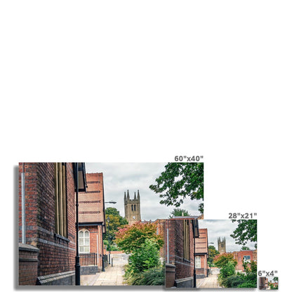 St James' Church from Webberley Lane, Longton Wall Art Poster