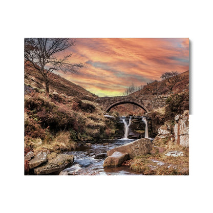 Three Shires Head Waterfall & Packhorse Bridge Canvas