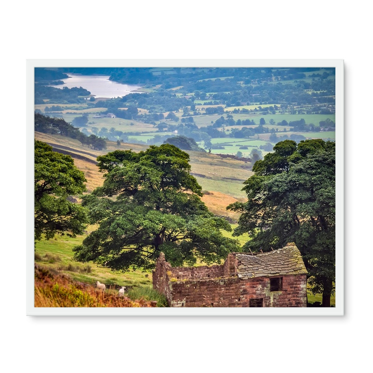 Overlooking Tittesworth Reservoir Framed Photo Tile