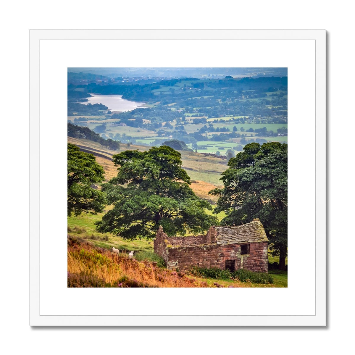 Overlooking Tittesworth Reservoir Framed & Mounted Print