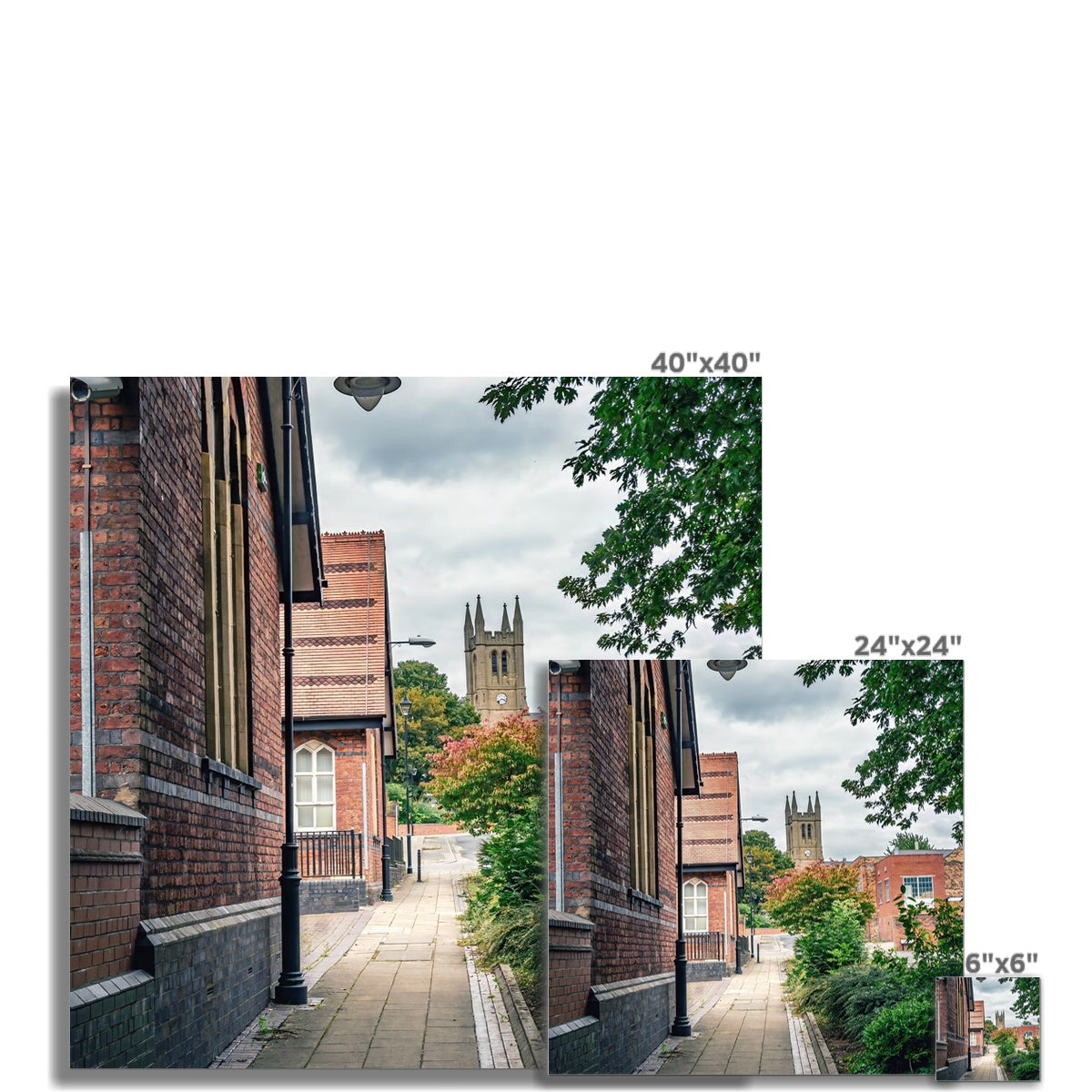 St James' Church from Webberley Lane, Longton Wall Art Poster