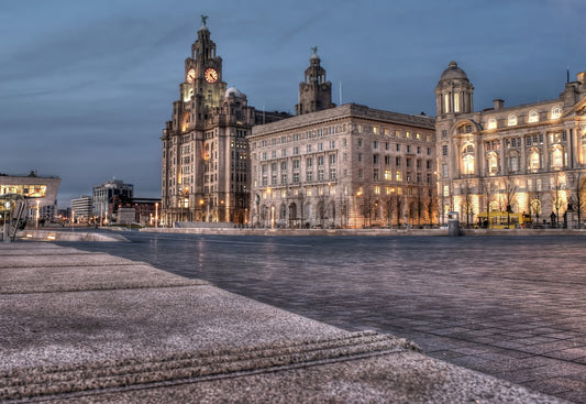 The Liver Buildings: A Liverpool Icon at Twilight