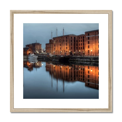 Dusk at Merseyside Maritime Museum Framed & Mounted Print