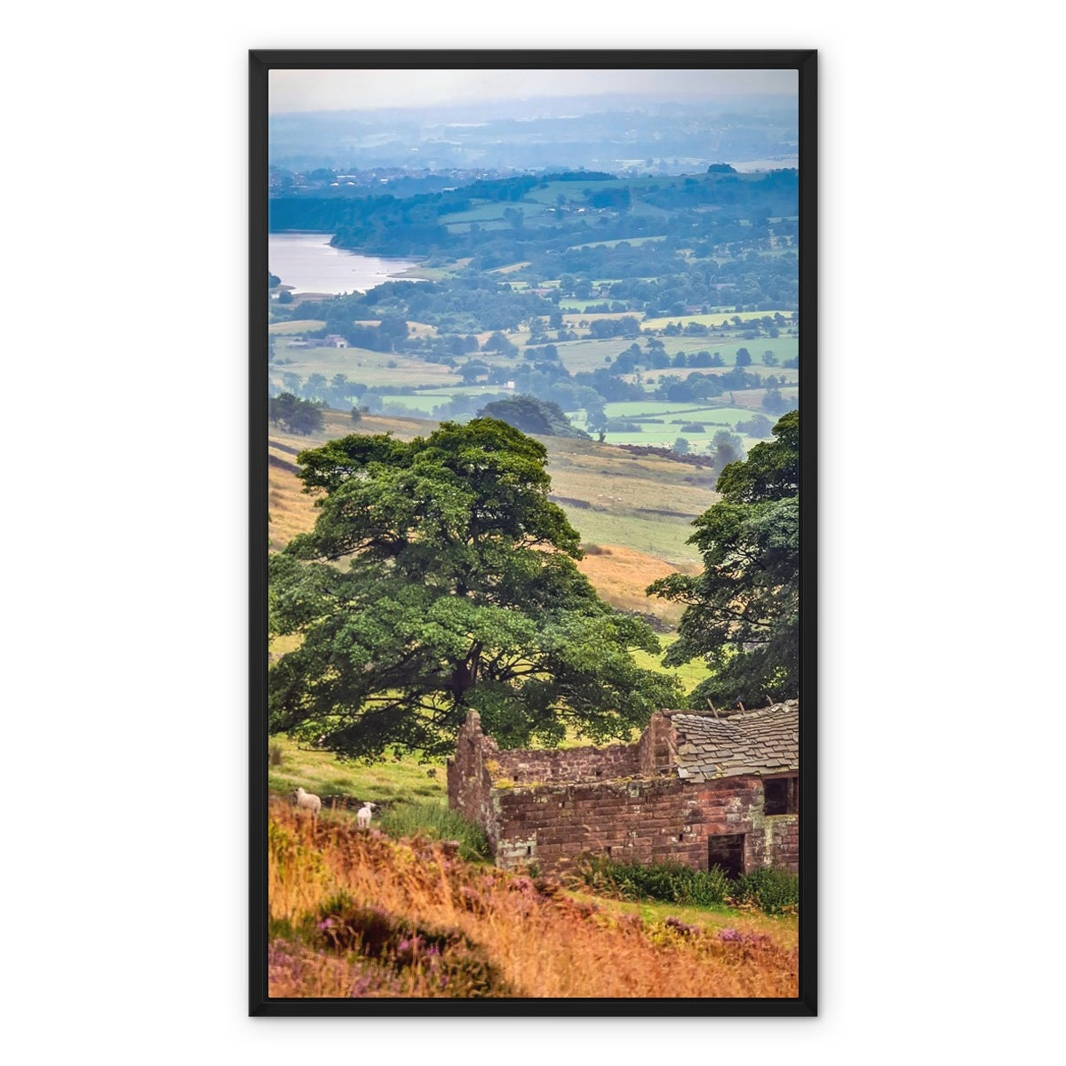 Overlooking Tittesworth Reservoir Framed Canvas