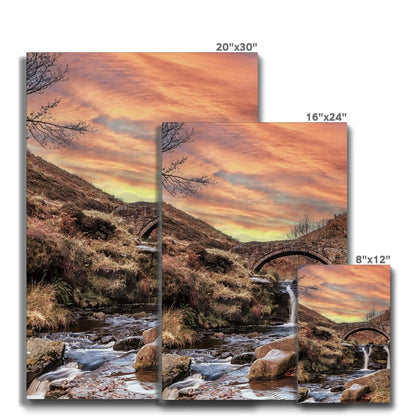 Three Shires Head Waterfall & Packhorse Bridge Eco Canvas