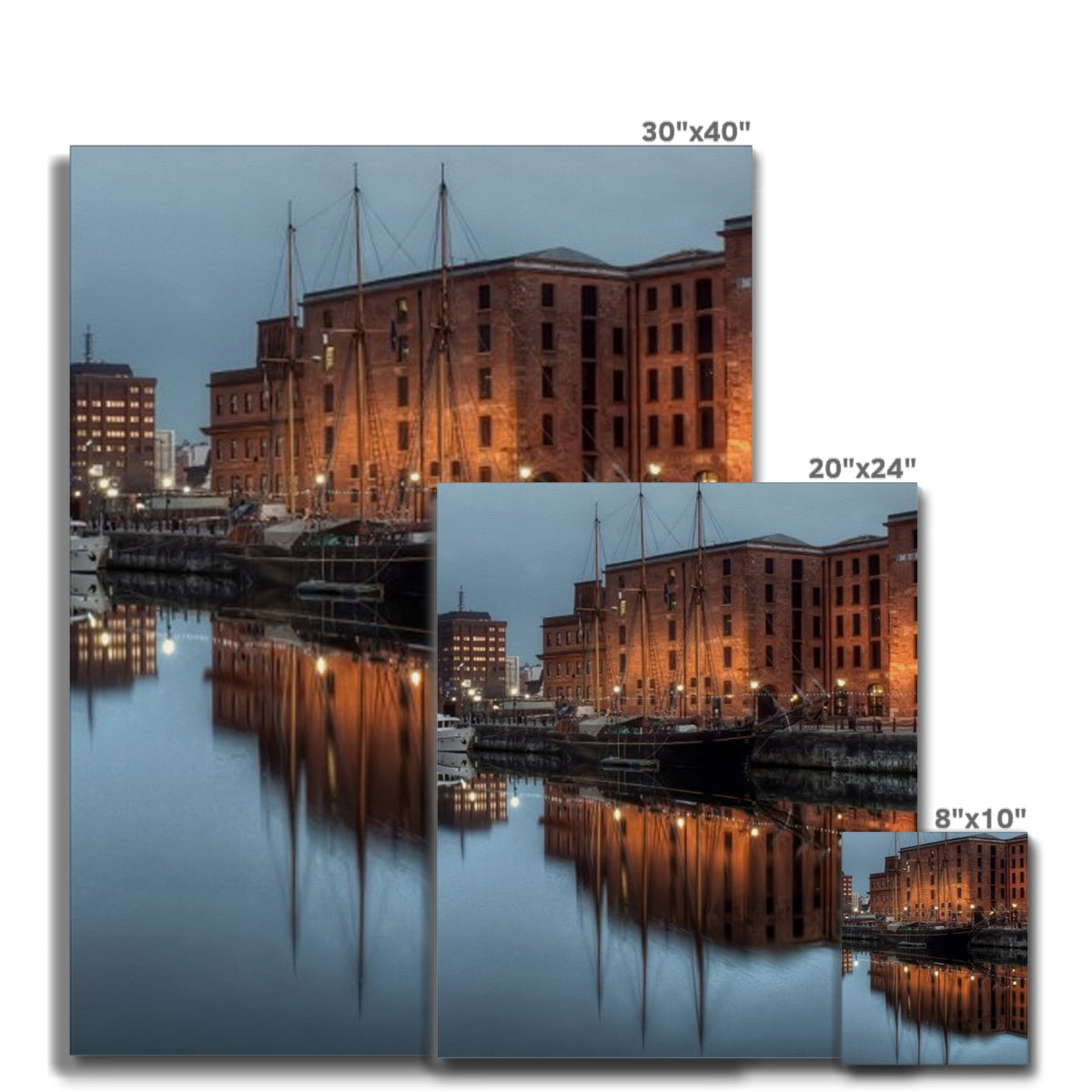 Dusk at Merseyside Maritime Museum Canvas