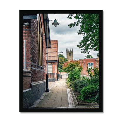 St James' Church from Webberley Lane, Longton Budget Framed Poster