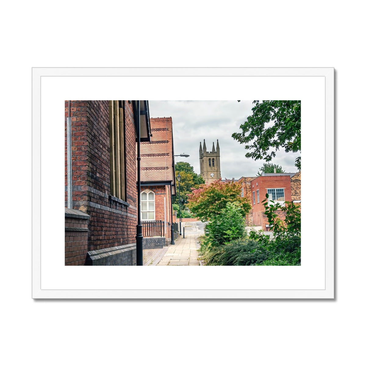 St James' Church from Webberley Lane, Longton Framed & Mounted Print