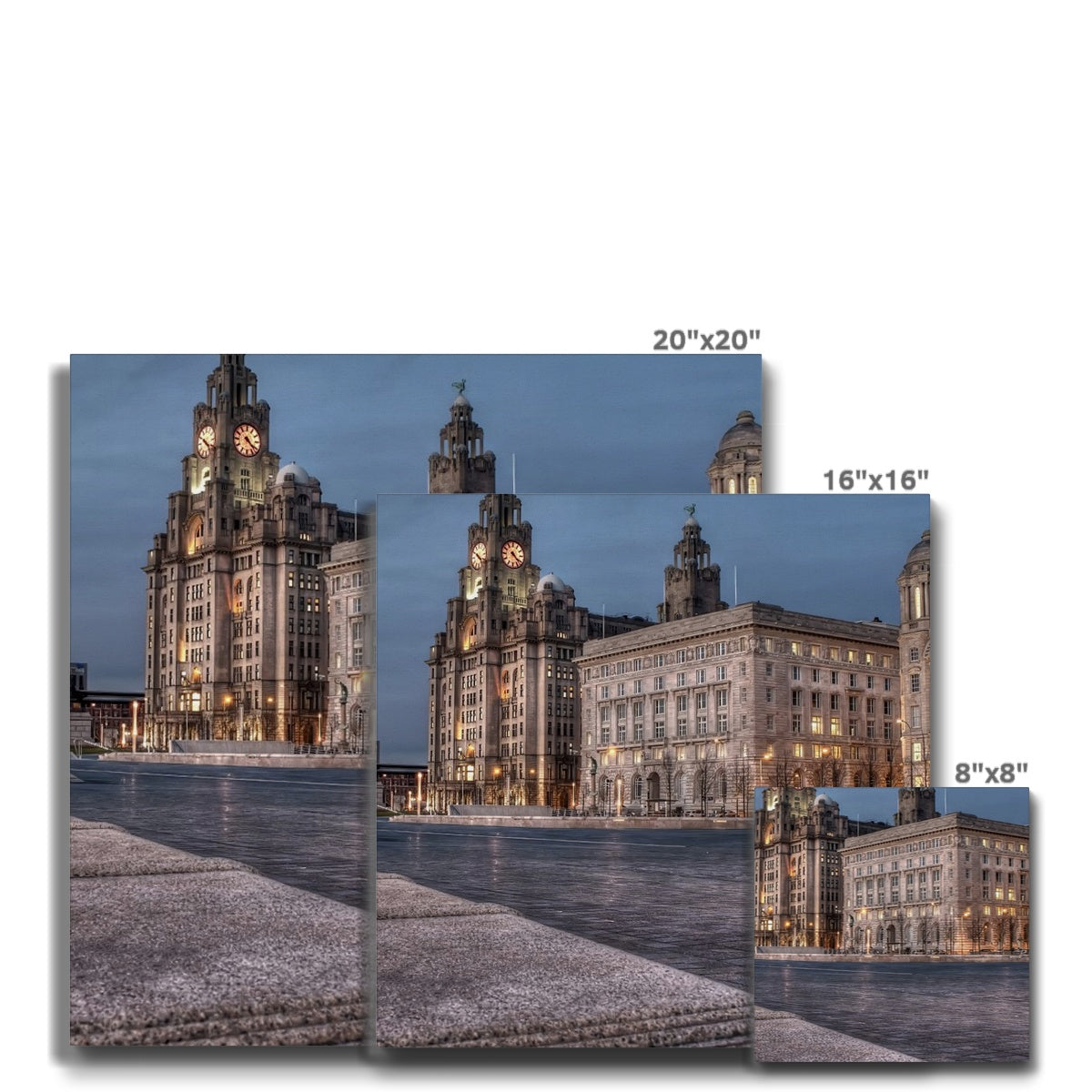 The Liver Buildings: A Liverpool Icon at Twilight Eco Canvas