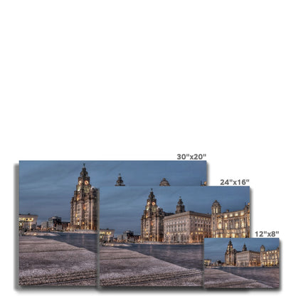 The Liver Buildings: A Liverpool Icon at Twilight Eco Canvas