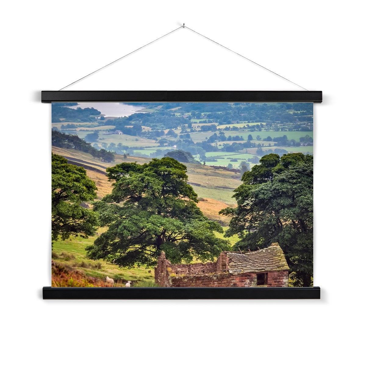 Overlooking Tittesworth Reservoir Fine Art Print with Hanger