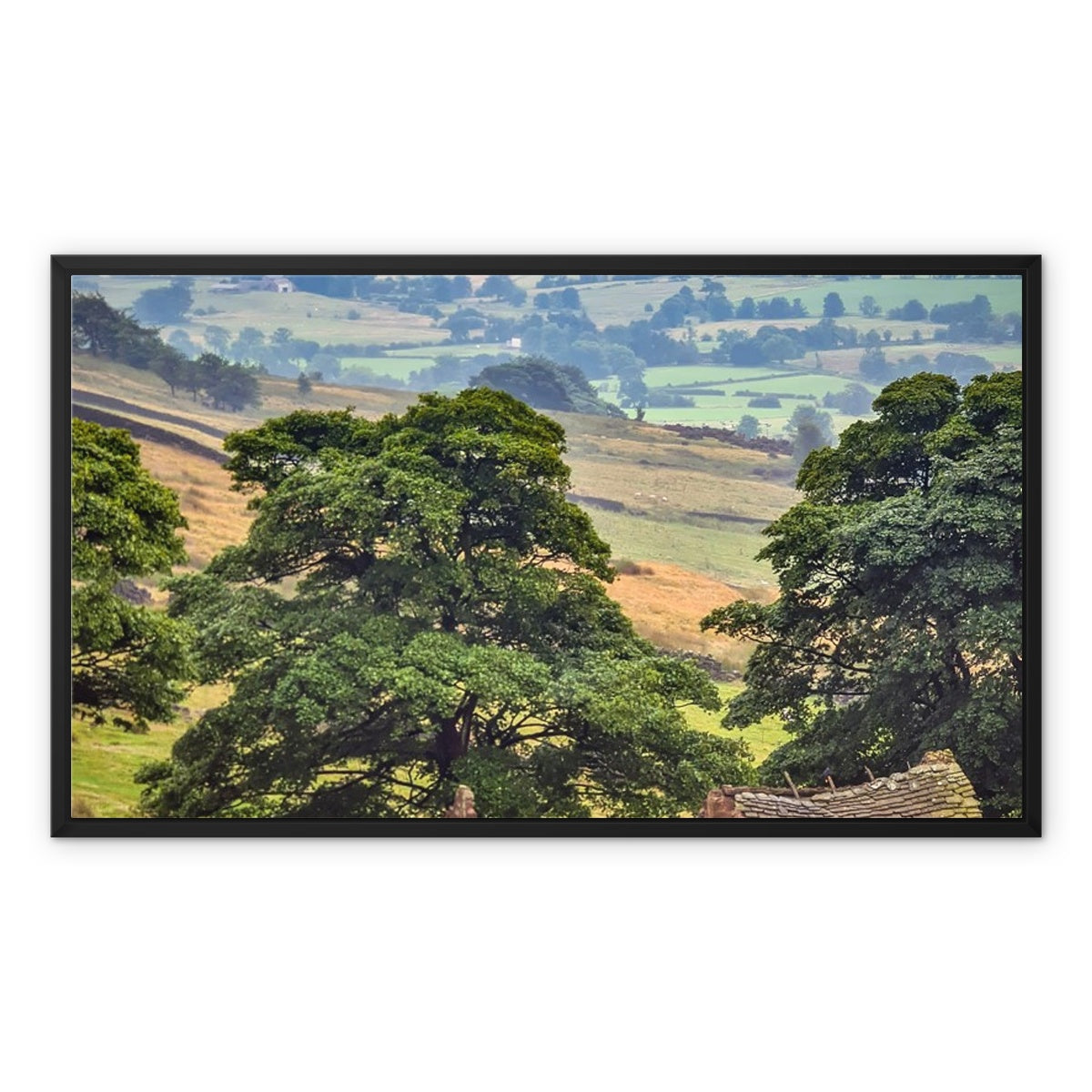 Overlooking Tittesworth Reservoir Framed Canvas