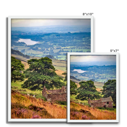 Overlooking Tittesworth Reservoir Framed Photo Tile